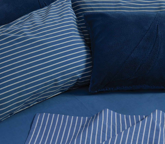 Nef-Nef Homeware Nautica Coast Σετ Σεντόνια King Size 280x270εκ. Navy Μπλε (4τμχ)
