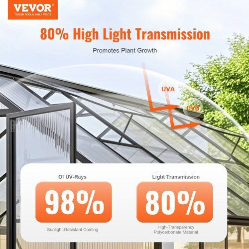 Vevor 24 Polycarbonate Greenhouse Sheets 2' X 4' X 0.16'' Slwdbbstm4ftgx23ev0