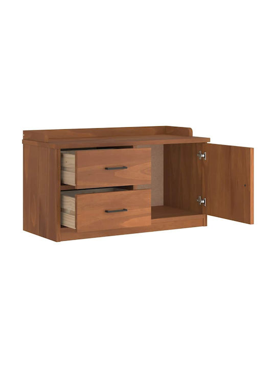 Entry Furniture with Shoe Rack & Bench Coffee 87x40x50cm