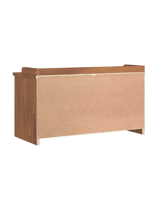 Entry Furniture with Shoe Rack & Bench Coffee 87x40x50cm