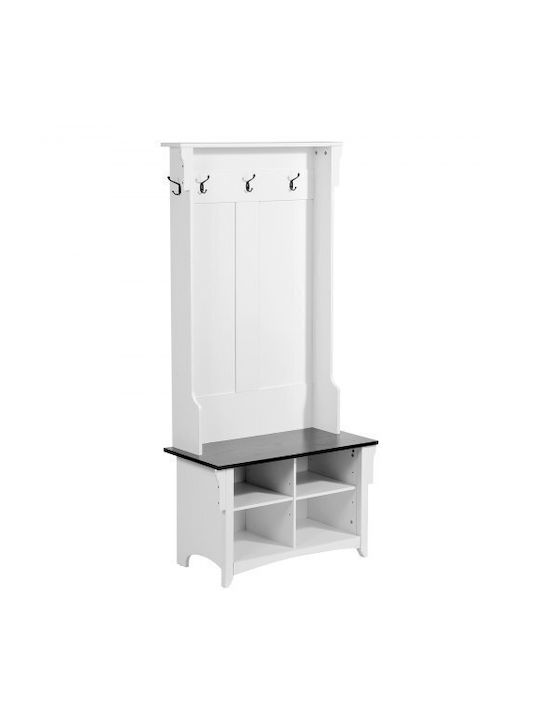 Mobilier de Intrare cu Cuier / Dulap pentru Pantofi & Bancă 81.8x40x172cm