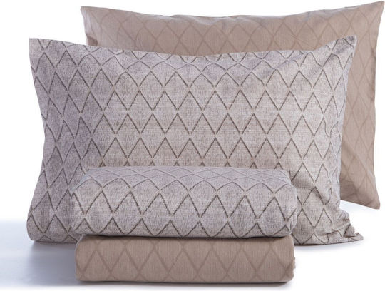 Nef-Nef Homeware Sheet Sets King Size 270x260cm. Torredo Beige 4pcs