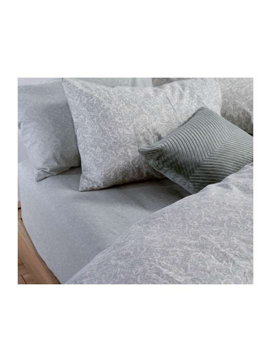 Nef-Nef Homeware Bettwäsche-Set Einzel Flanell 160x260cm. Sorial Mint 3Stück