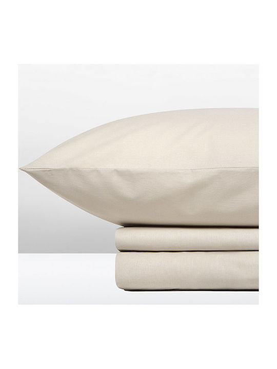Cannon Sheet Sets Queen with Elastic 160x200+33cm. Cotton Fresh Solid Pelican 4pcs