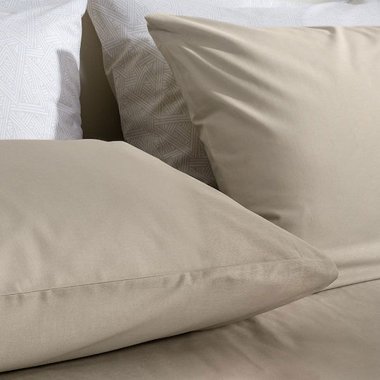 Cannon Set Cearșafuri cu Elastic 160x200+33cm. Cotton Fresh Solid Pelican 4buc