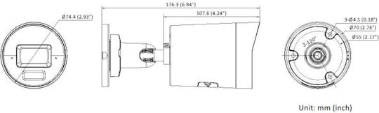 Hikvision DS-2CD2043G2-LI IP Cameră de Supraveghere Wi-Fi Full HD+ 4MP Rezistentă la apă cu Microfon și Lentilă 4mm