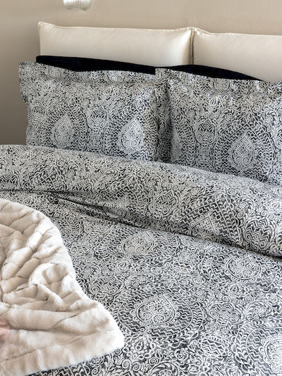 Palamaiki Set Cearșafuri King Size 285x270cm. Ivy Gri 4buc