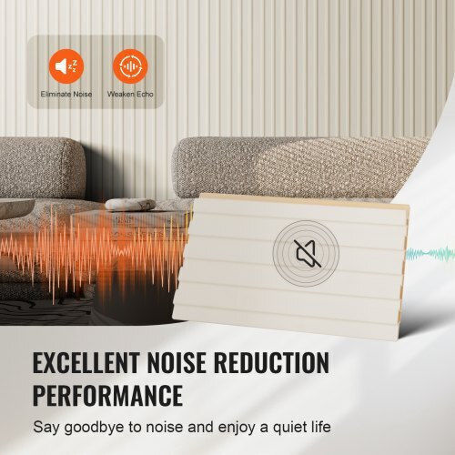Vevor Vevor Acoustic Treatment Material Panel 8 Pieces 96cm x 6cm in White Color