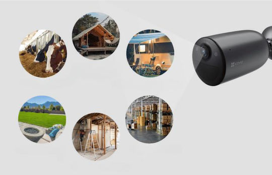Ezviz EB3 IP Surveillance Camera 4G Full HD+ 3MP Waterproof Battery Powered with Two-Way Communication and Lens 2.8mm