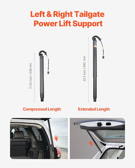 Strong Tailgate Struts Vevor 2pcs Compatible 2016-2023 Ateca Kh7 Khp