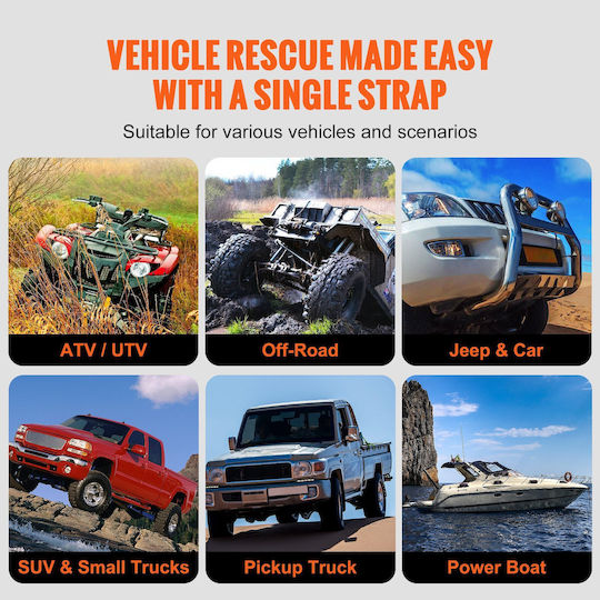 Vevor Car Towing Rope In Orange Colour