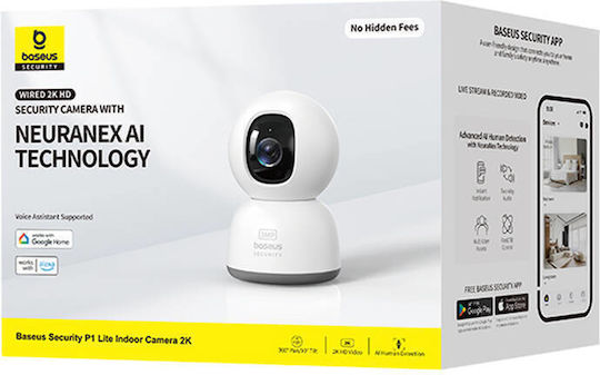 Baseus P1 Lite IP Камера за наблюдение Wi-Fi Full HD+ 3MP с Двупосочна Комуникация