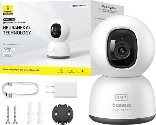 Baseus P1 Lite IP Камера за наблюдение Wi-Fi Full HD+ 3MP с Двупосочна Комуникация