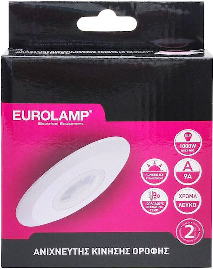 Eurolamp Wired Infrared Motion Sensor 360° Detection Scope 6m