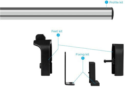 Bare transversale Ford Transit VIII Connect Model 2013+ L1 Aluminiu Menabo Professional