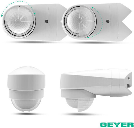 Geyer Wired Infrared Motion Sensor 240° Detection Angle 10m Scope