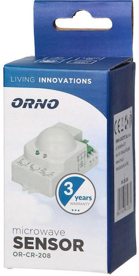 Orno Wired Microwave and Infrared Motion Sensor 360° Detection Scope 8m