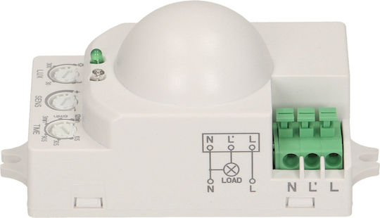 Orno Wired Microwave and Infrared Motion Sensor 360° Detection Scope 8m