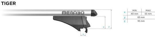 Bare transversale Menabo Tiger Silver Opel Astra J Sports Tourer 2010-2016