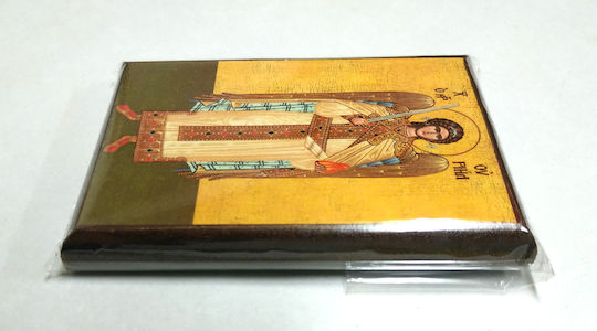 Archangel Uriel Full-body "Icon Frame Category Paper Krn No 00 Dimension 6.5cm X 9.5cm" Wood MDF Icon S&k Byzantine Icons