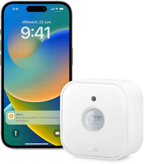 Eve Wireless Bluetooth Motion Sensor 120° Detection Angle 9m Range