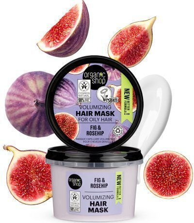 Organic Shop Organic Fig & Almond Express Shine Hair Mask for Color Protection 250ml