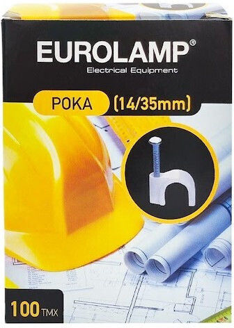 Eurolamp Στερεωτικά Καρφιά (Ρόκα) 14/35mm Λευκά 100τμχ 147-48016