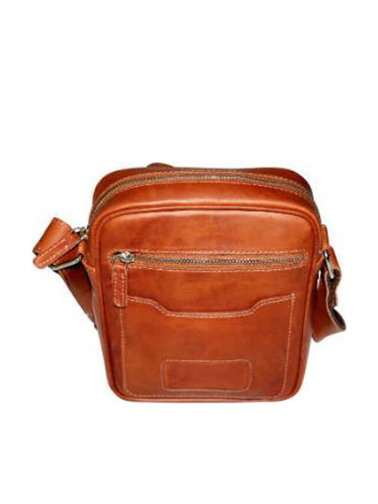 Leather Men's Bag Shoulder / Crossbody Tabac Brown