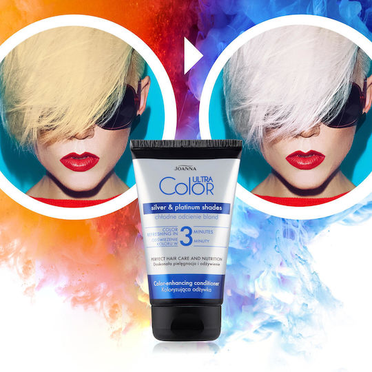Joanna Ultra Color Hair Conditioner Coloring Cool Blonde Tones Hair Mask for Color Protection 100gr