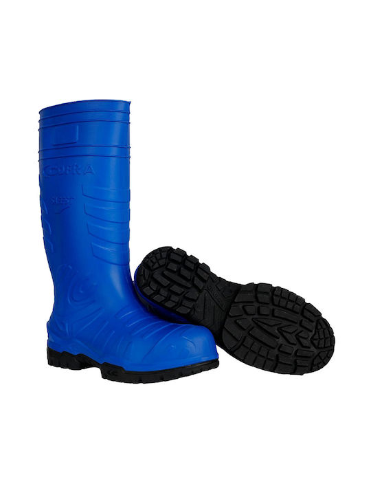 Cofra Work Wellies Tibia with Fur Blue