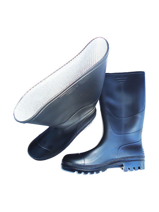 Ergo Eco Αντιολισθητικές Unisex Γαλότσες Εργασίας Γονάτου Μαύρες