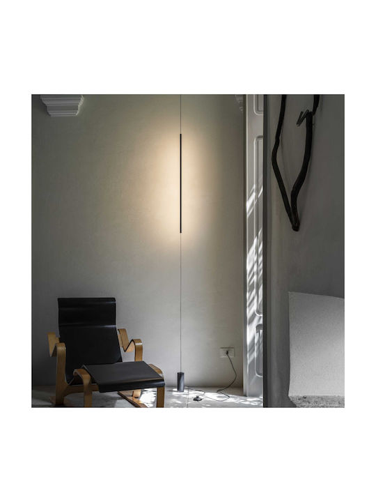 Ideal Lux Filo LED Floor Lamp H704xW6cm. with Warm White Light 1600lm Black