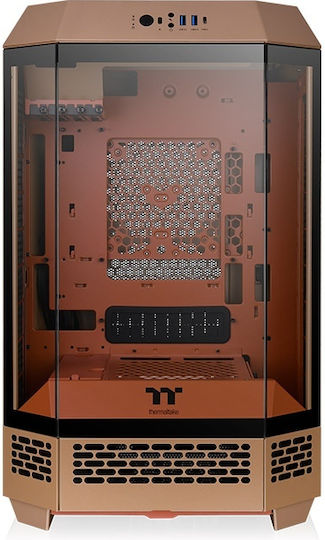 Thermaltake The Tower 300 Micro Tower Computer Case with Window Panel and RGB Lighting Gravel Sand