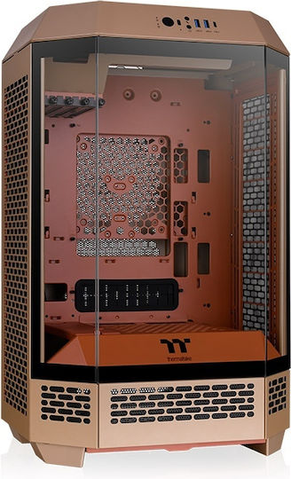Thermaltake The Tower 300 Gaming Micro Tower Κουτί Υπολογιστή με Πλαϊνό Παράθυρο και RGB Φωτισμό Gravel Sand