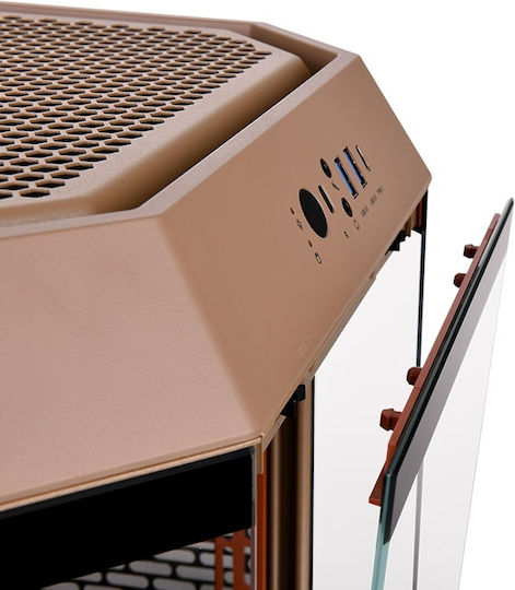 Thermaltake The Tower 300 Gaming Micro Tower Κουτί Υπολογιστή με Πλαϊνό Παράθυρο και RGB Φωτισμό Gravel Sand
