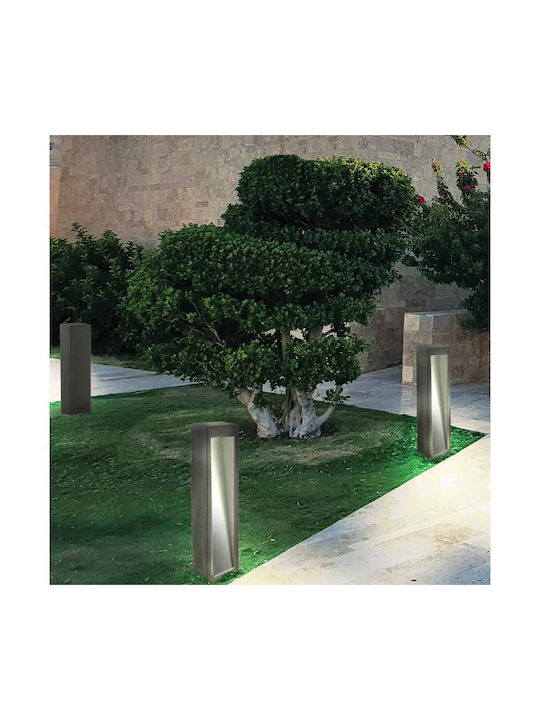Viokef LED Small Post Outdoor Floor Lamp 6W with Warm White Light IP65 Gray