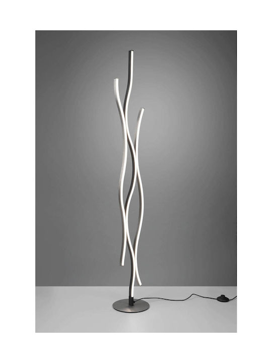 Trio Lighting Blaze LED Floor Lamp H138xW20cm. with Adjustable White Light 3250lm Silver