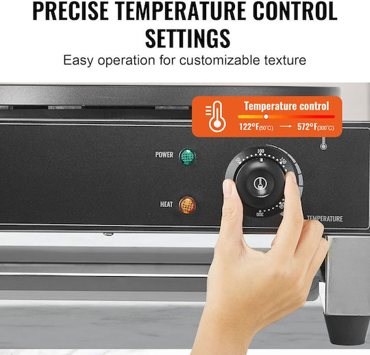Vevor Vevor Commercial Crepe Maker Electric 1.7kW with Stove Diameter 16cm
