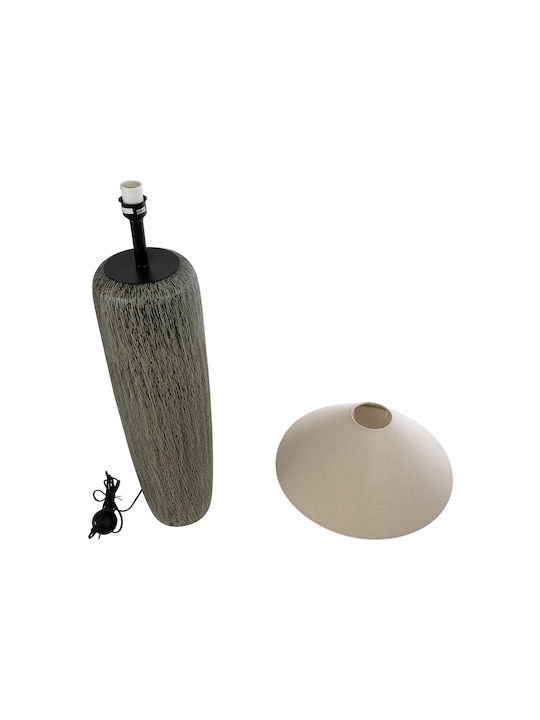 GloboStar Oliana Floor Lamp H110xW55cm. with Socket for Bulb E27 Gray