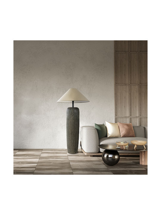 GloboStar Oliana Floor Lamp H110xW55cm. with Socket for Bulb E27 Gray
