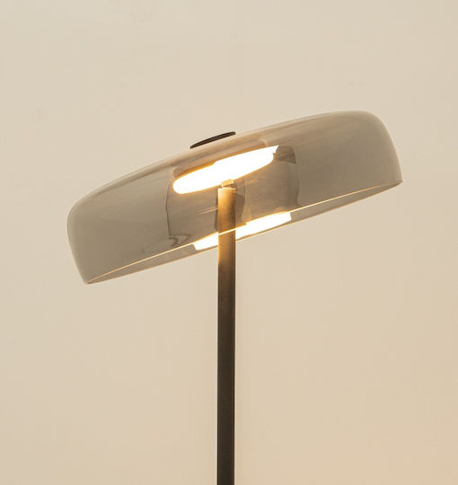 Zambelis Lights LED Floor Lamp H162xW42cm. with Warm White Light 1554lm Black