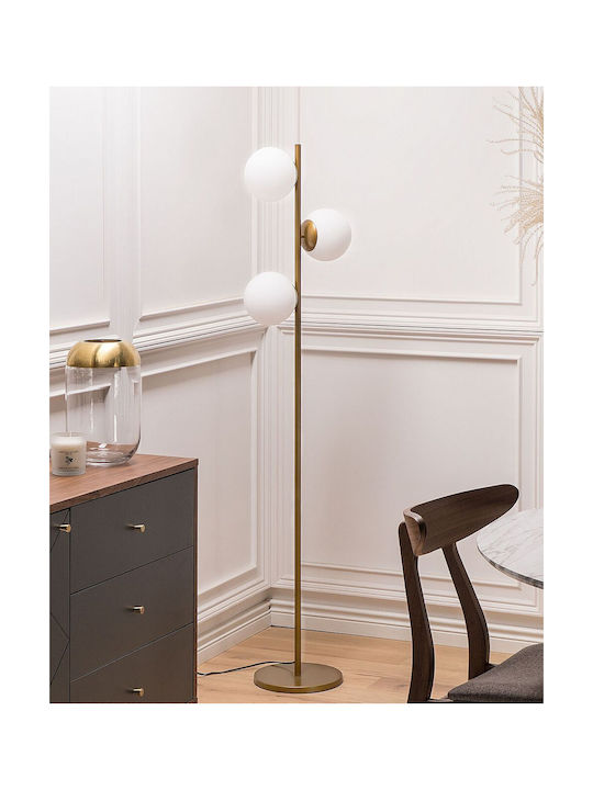 Beliani Floor Lamp H153xW16cm. Gold