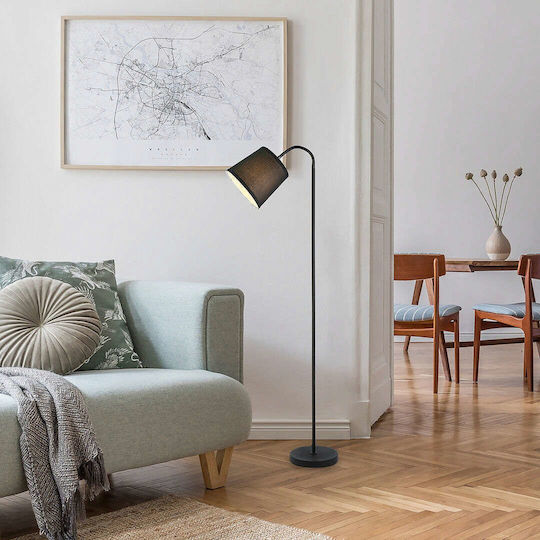 Rabalux Godric Floor Lamp H141xW22cm. with Socket for Bulb E27 Black