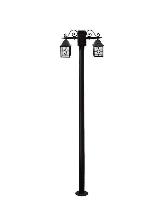 Heronia Outdoor Floor Lamp Post 10W IP23 for E27 Socket Black