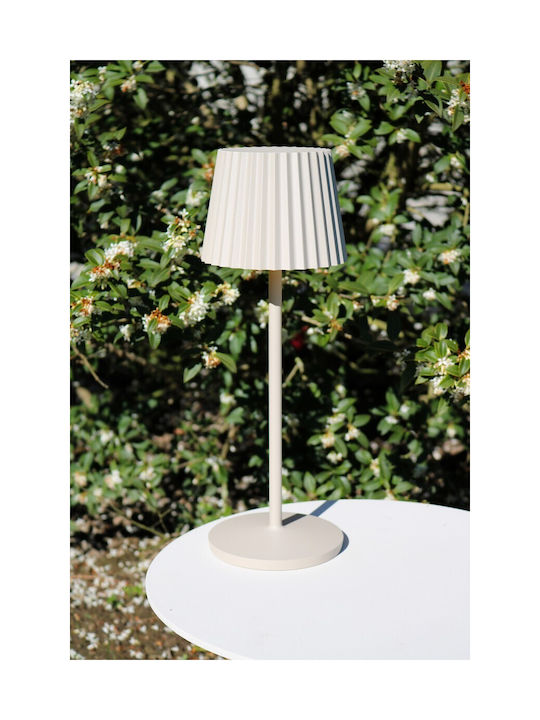 Lucide Lightning Lucide Lampă De Masă LED Pentru Exterior 2W Cu Lumină Alb Cald IP54 Bej