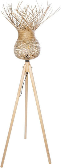 GloboStar Poppy Stehleuchte H168xB58cm. mit Fassung für Lampe E27 Beige
