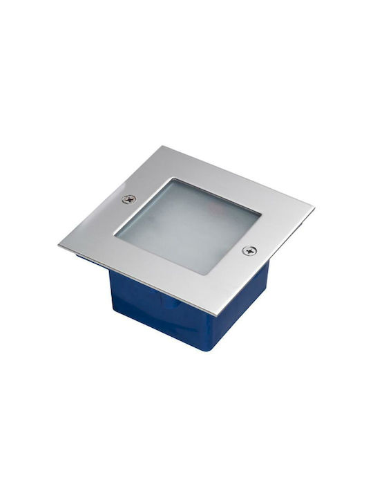 Geyer Spot De Podea LED 3W Cu Lumină Alb Cald IP65 Argintiu