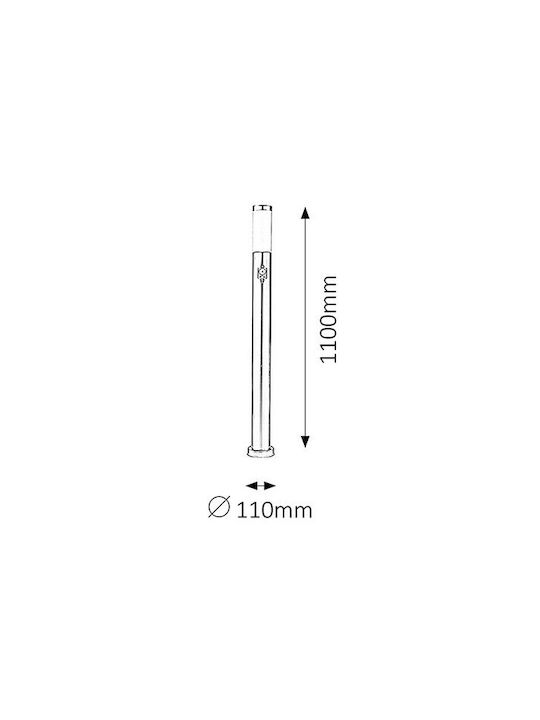 Rabalux Lamp Small Post Outdoor 25W IP44 for Socket E27 Silver