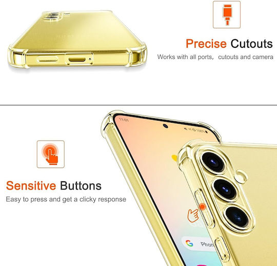 Techsuit Shockproof Clear Umschlag Rückseite Silikon Transparent (Samsung Galaxy S25 Plus - Techsuit)