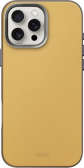 Uniq Back Cover Synthetic Leather Yellow (iPhone 16 Pro Max)